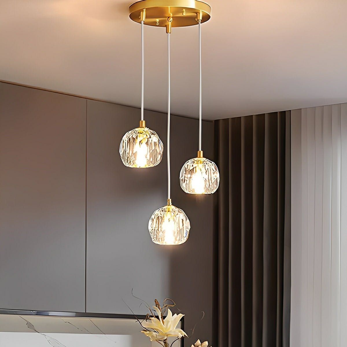 Luxury Gold Crystal Pendant Ceiling Lamp