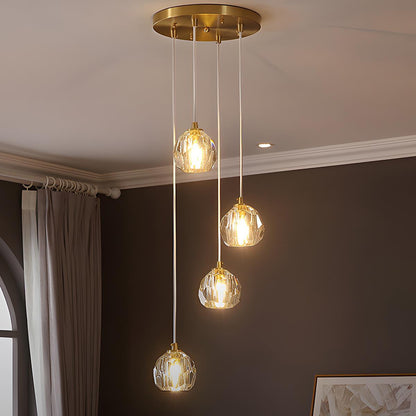 Luxury Gold Crystal Pendant Ceiling Lamp
