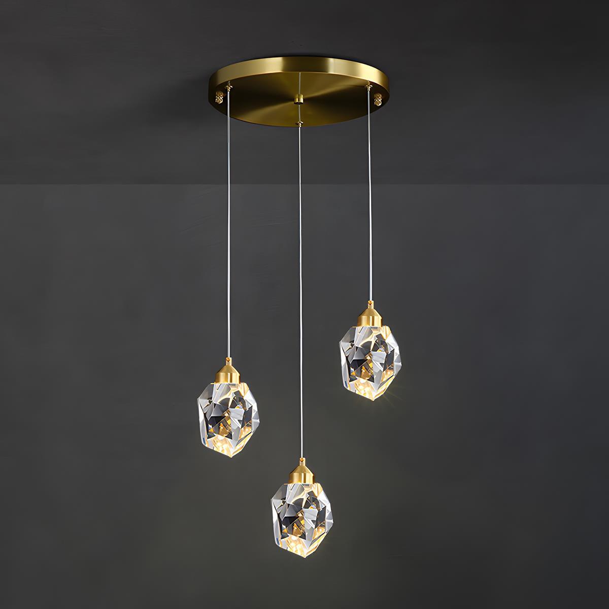Luxury Gold Crystal Pendant Ceiling Lamp