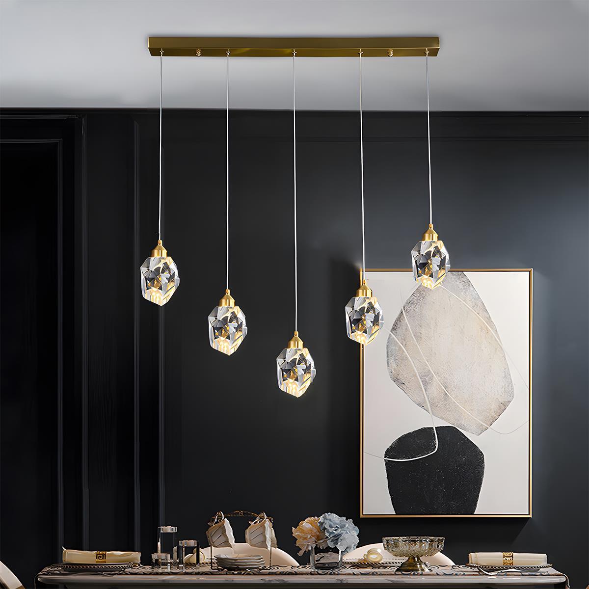 Luxury Gold Crystal Pendant Ceiling Lamp