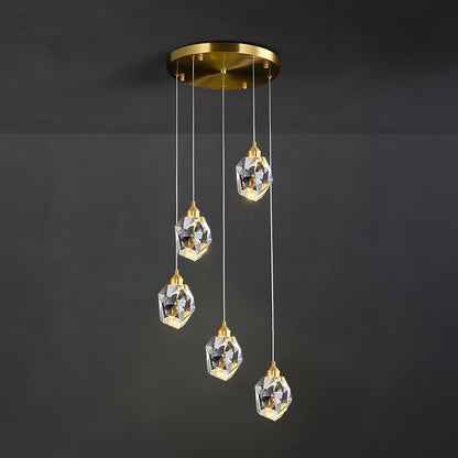 Luxury Gold Crystal Pendant Ceiling Lamp