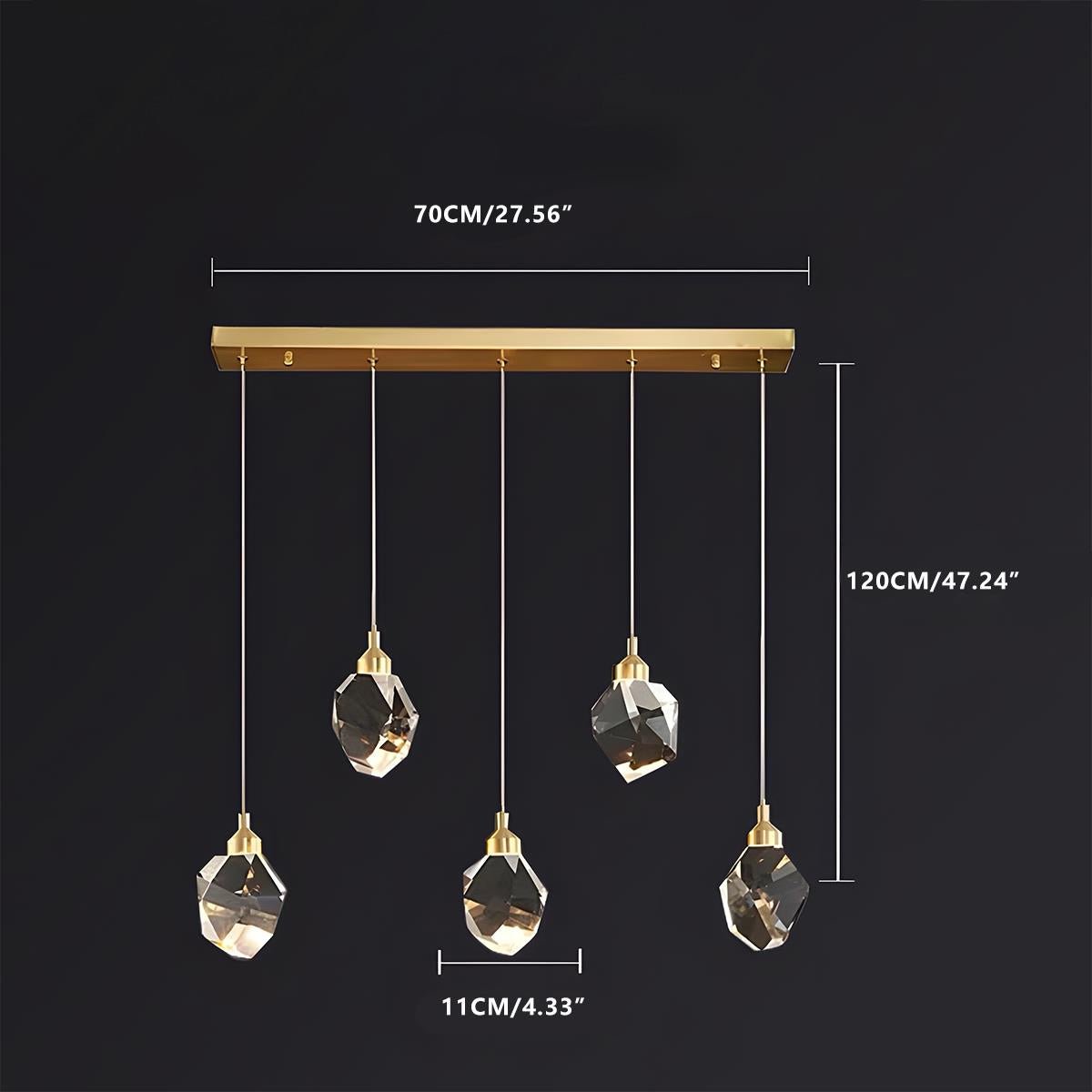 Luxury Gold Crystal Pendant Ceiling Lamp