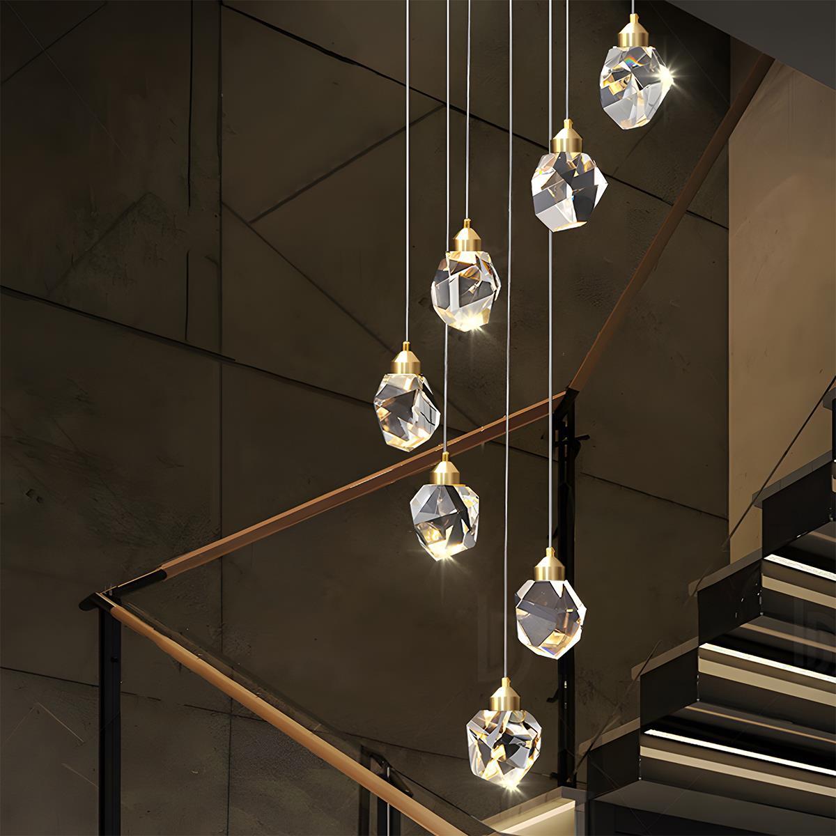 Luxury Gold Crystal Pendant Ceiling Lamp