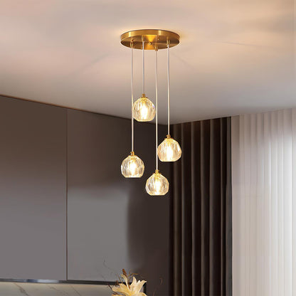 Luxury Gold Crystal Pendant Ceiling Lamp