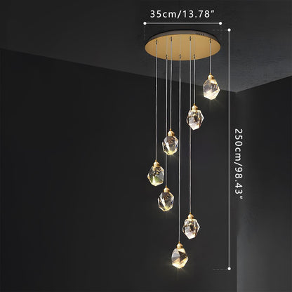 Luxury Gold Crystal Pendant Ceiling Lamp