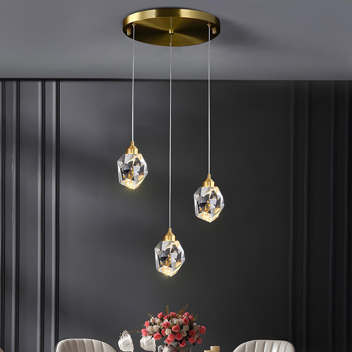 Luxury Gold Crystal Pendant Ceiling Lamp