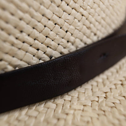 Modern Minimalist Straw Fedora Hat – Coffee