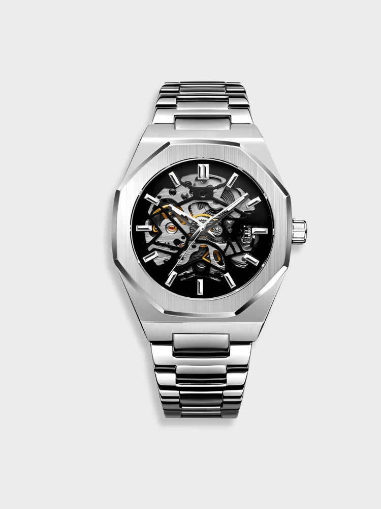 Classic Leather Chronograph Watch - Sophisticated Style - Cofik
