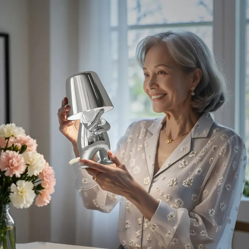 Portable LED Desk Lamp with Adjustable Brightness