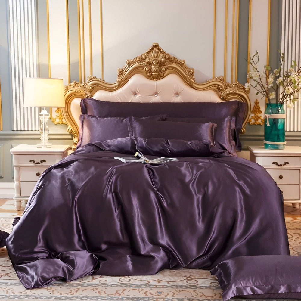 Mulberry Silk Duvet Cover Set with 2 Pillowcases