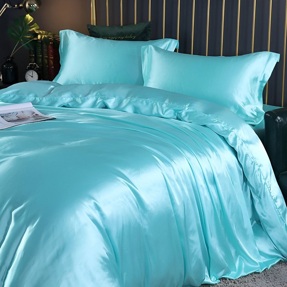 Mulberry Silk Duvet Cover Set with 2 Pillowcases