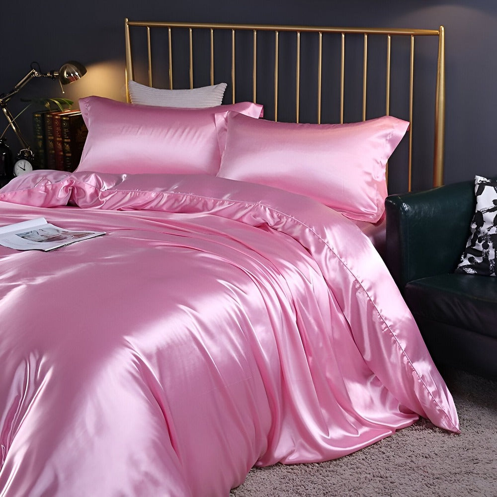 Mulberry Silk Duvet Cover Set with 2 Pillowcases