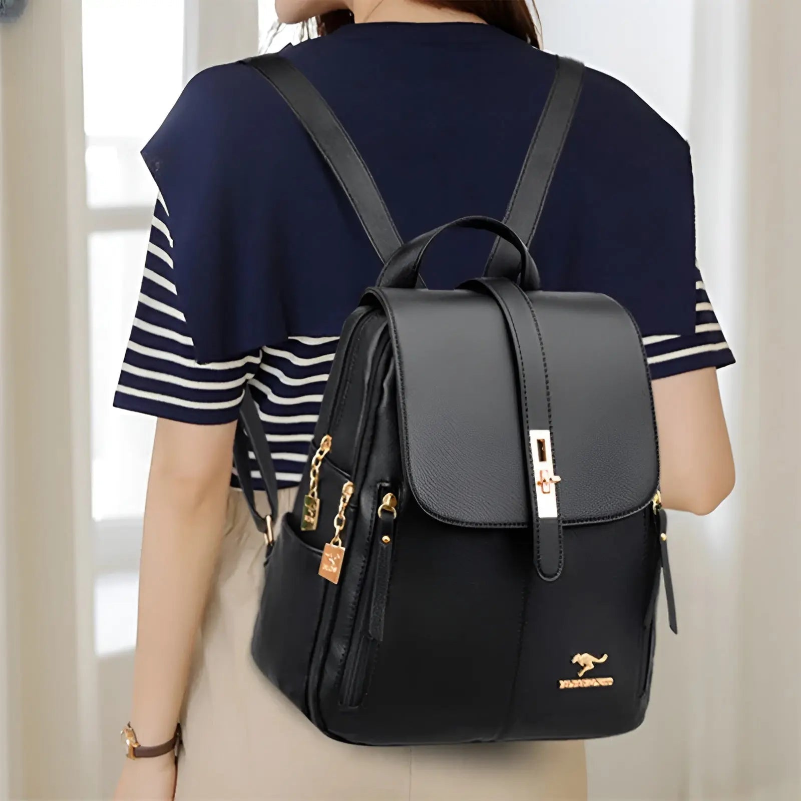 Premium Leather Ladies Backpack Purse - Cofik