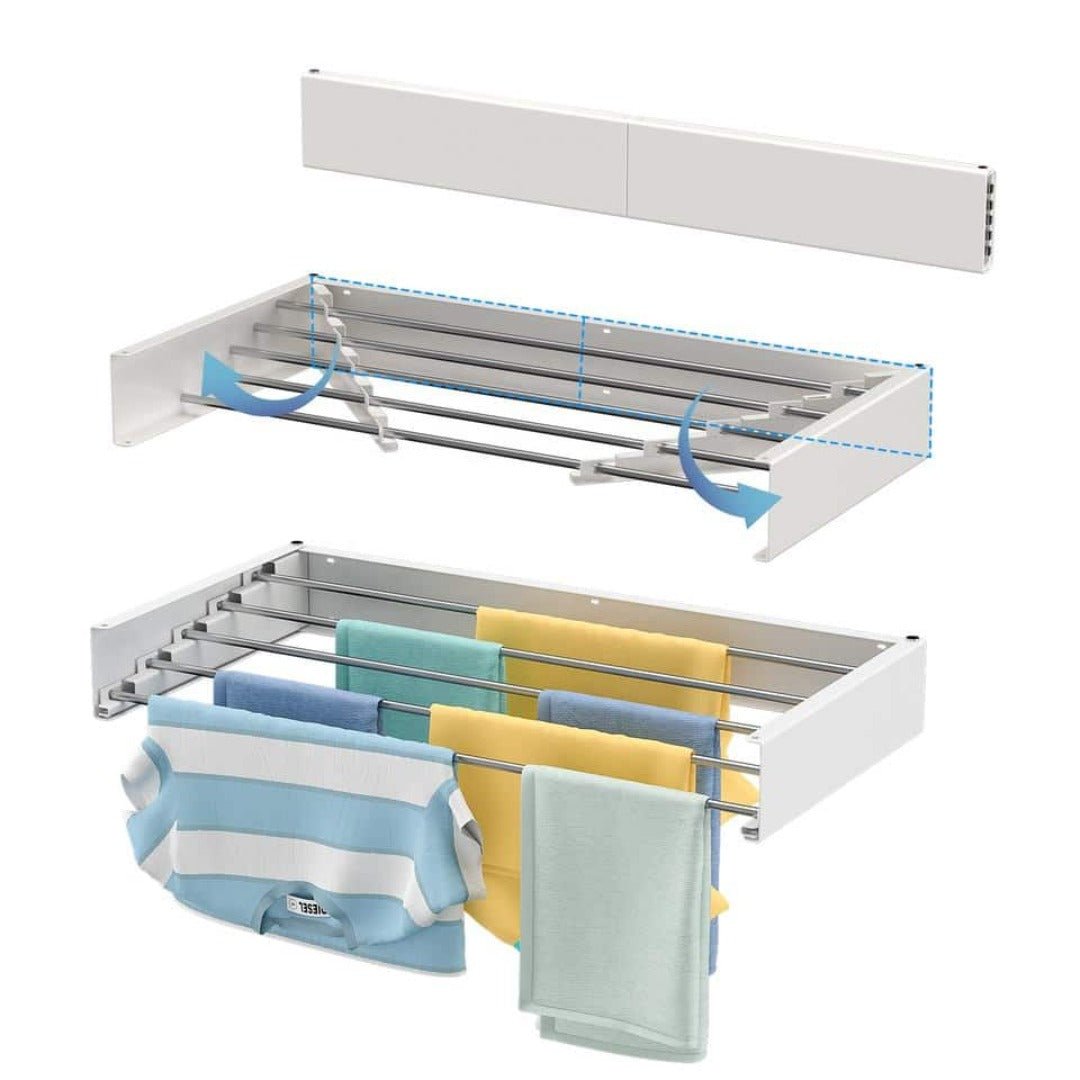 Compact Wall Mount Folding Drying Rack