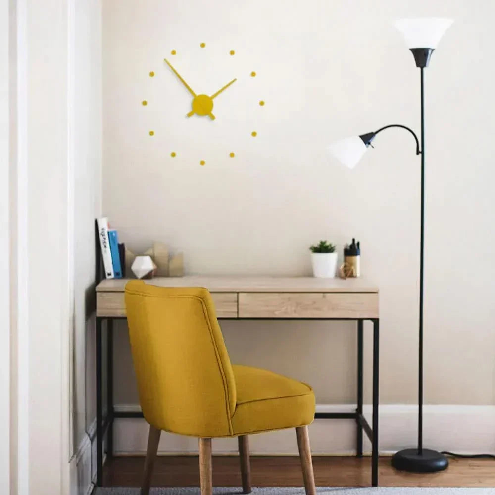 Simple Large Black Round Wall Clock 40cm - Cofik
