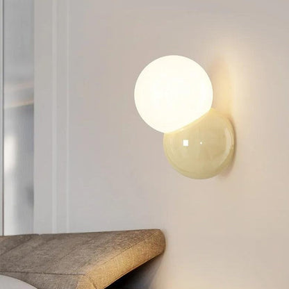 Round Glass Table Lamp with Push Button Switch