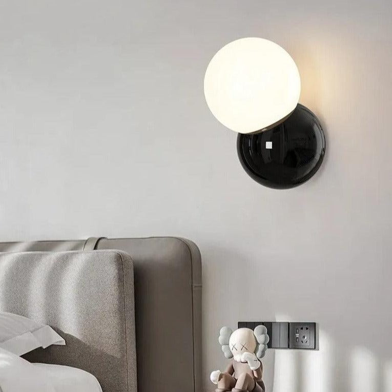Round Glass Table Lamp with Push Button Switch