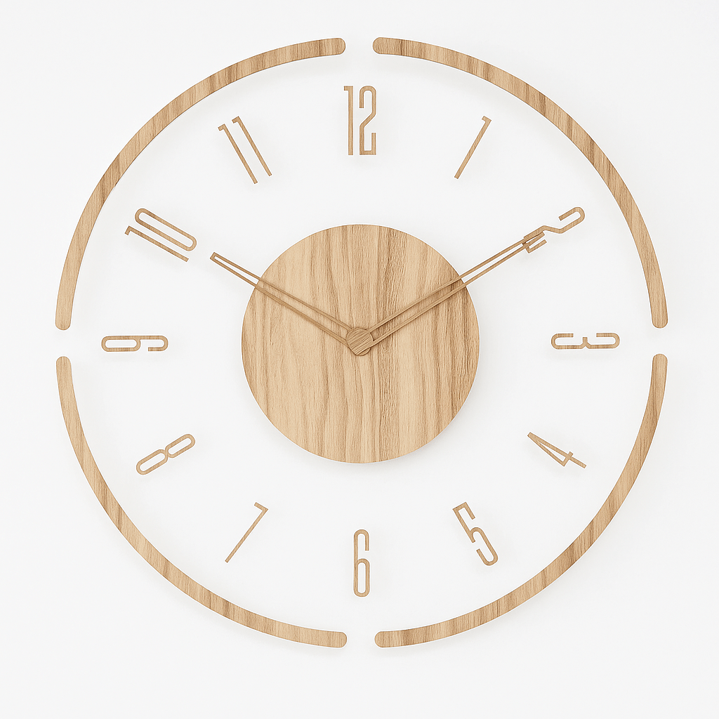 Quiet Wooden Nordic Wall Clock