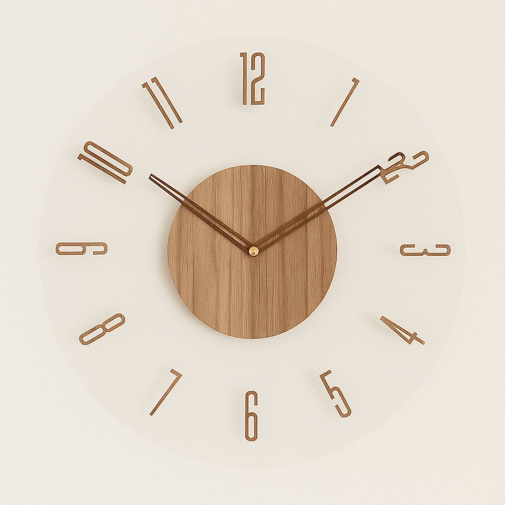 Quiet Wooden Nordic Wall Clock