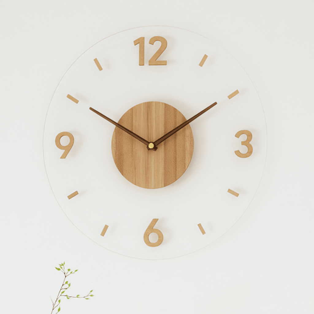 Quiet Wooden Nordic Wall Clock