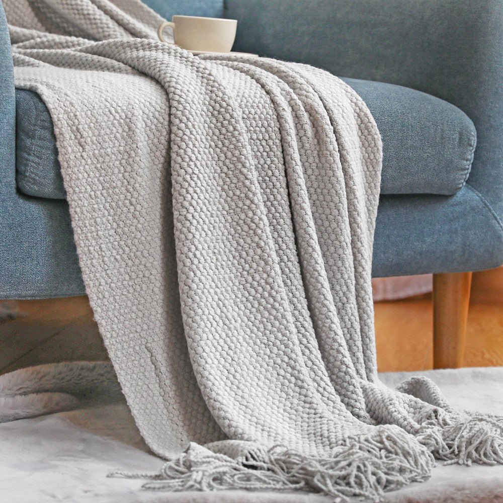 Warm Thick Knitted Throw Blanket