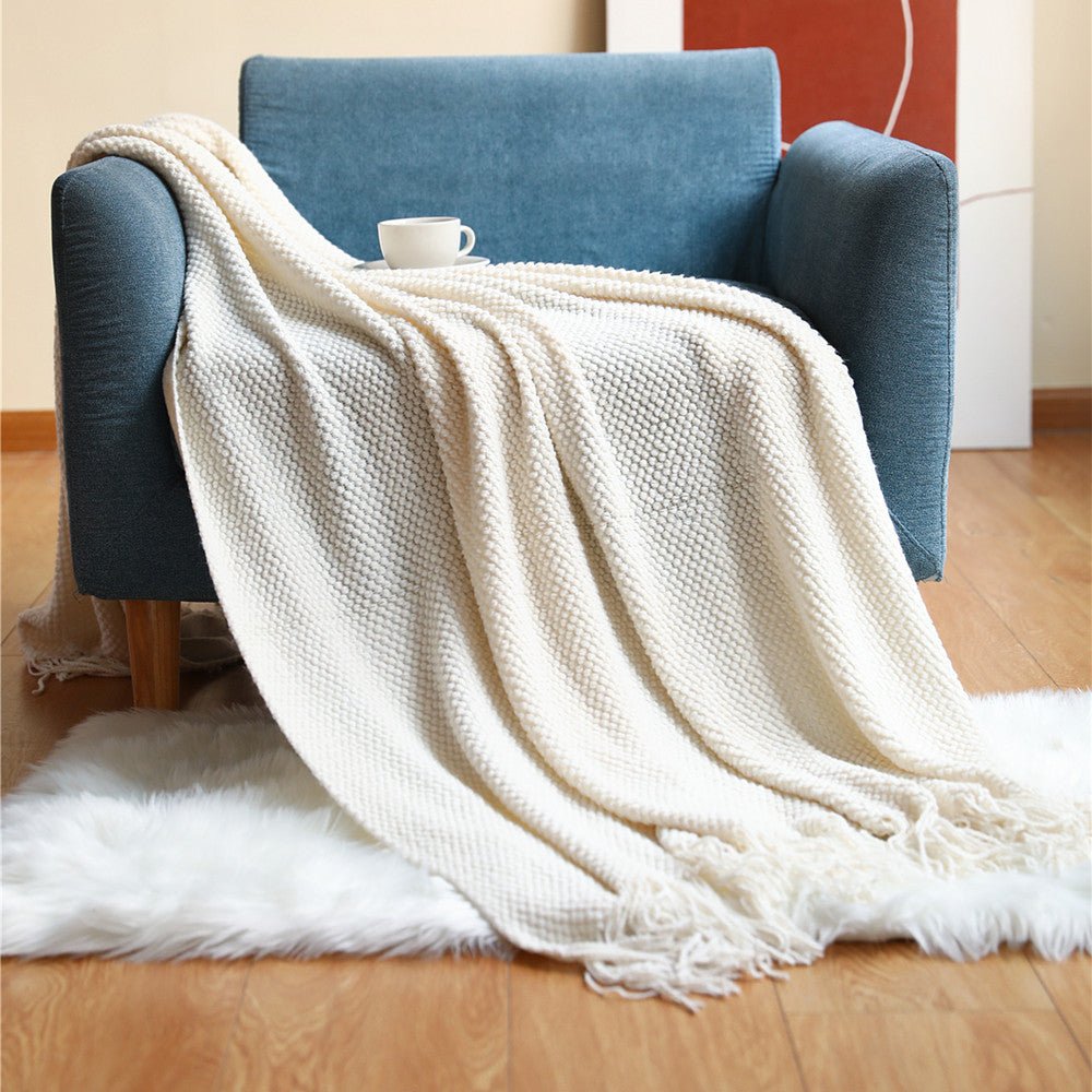 Warm Thick Knitted Throw Blanket