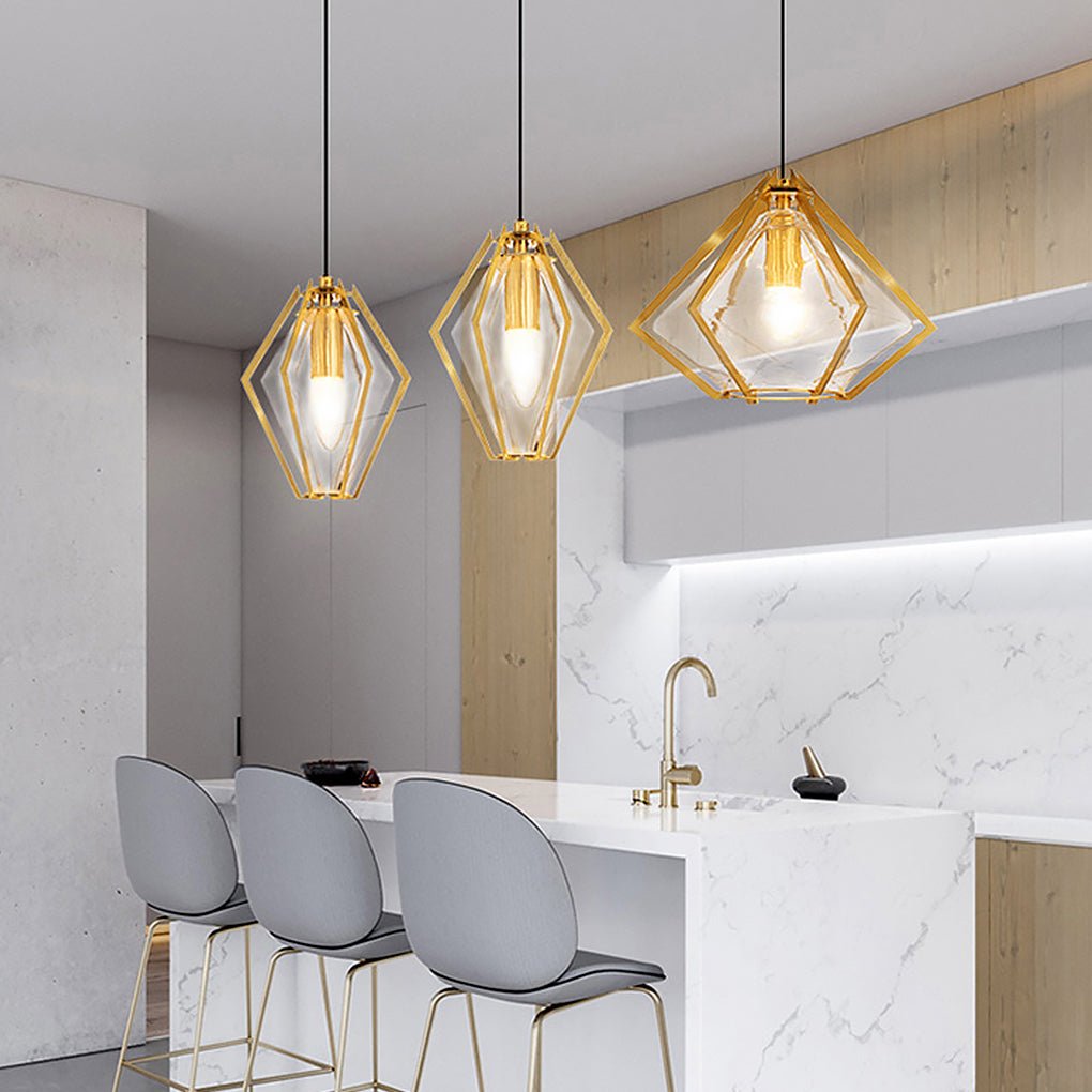 Unique Contemporary Glass Drop Pendant Light