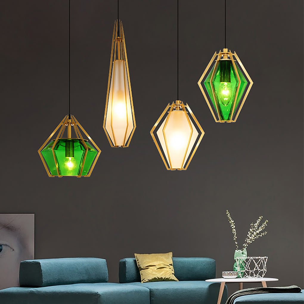 Unique Contemporary Glass Drop Pendant Light