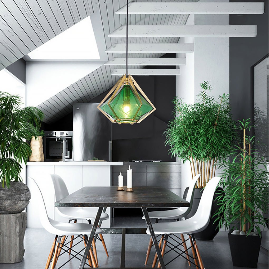 Unique Contemporary Glass Drop Pendant Light
