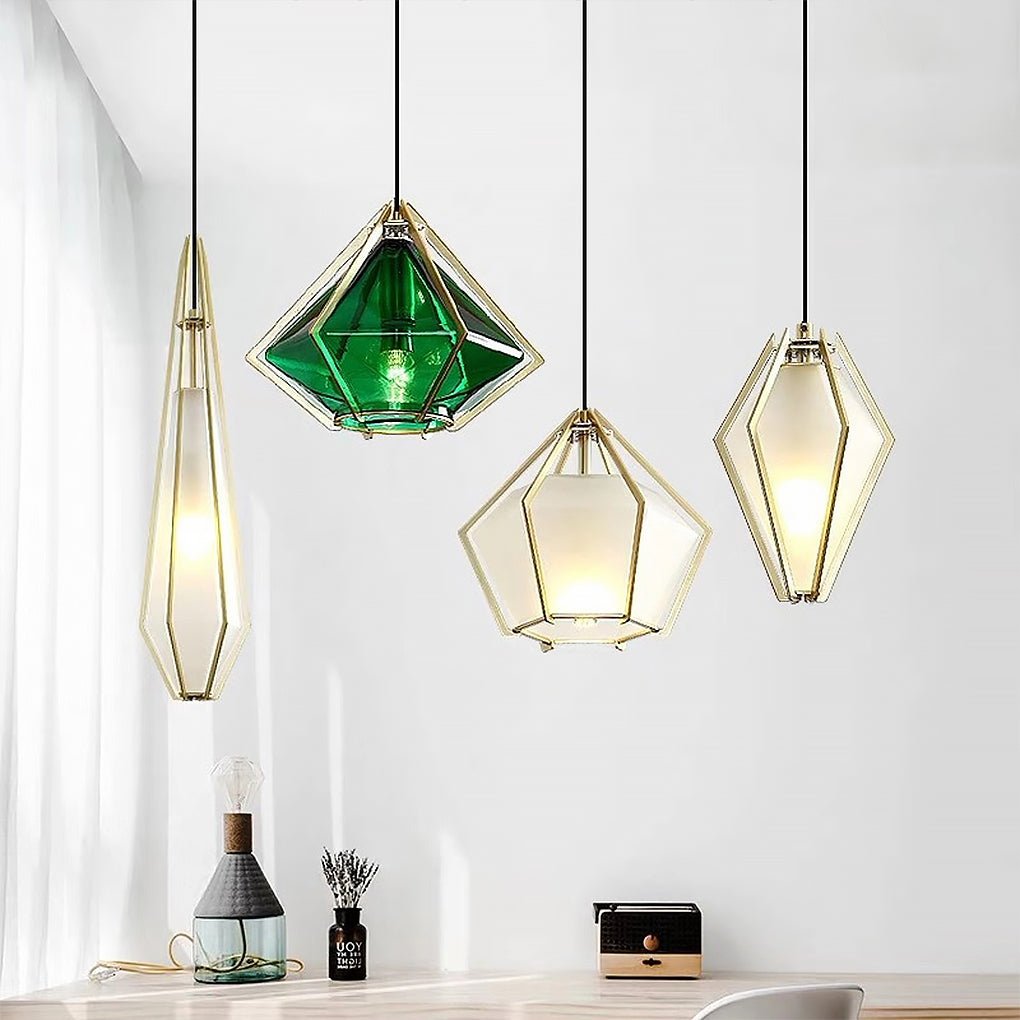 Unique Contemporary Glass Drop Pendant Light