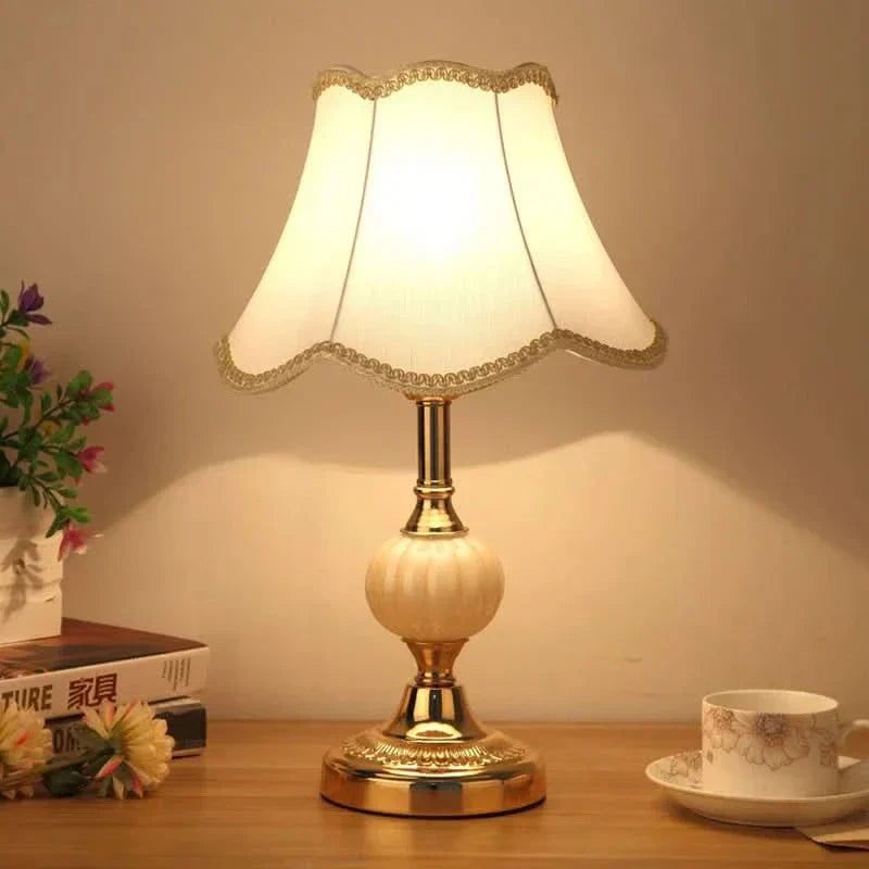 Rustic Wooden Desk Lamp for Living Room