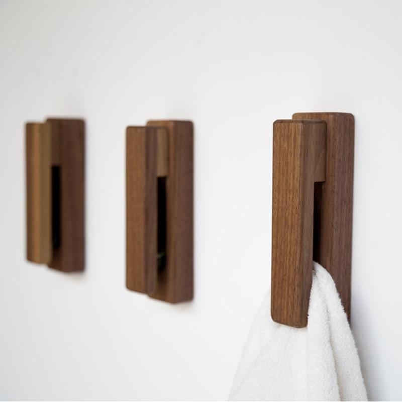 Rustic Wood Bath Towel Rack Holder