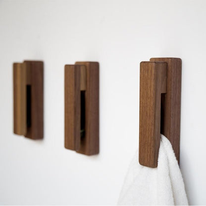 Rustic Wood Bath Towel Rack Holder