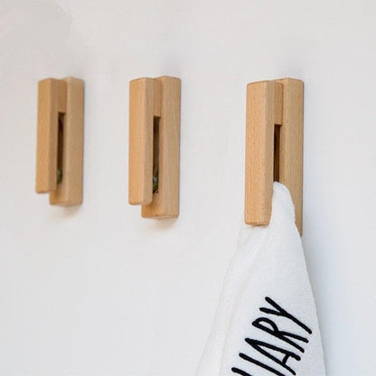 Rustic Wood Bath Towel Rack Holder