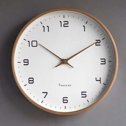 Quiet Wooden Wall Clock with Modern Nordic Style