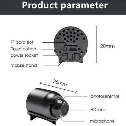 NovaGuard 1080P Mini Waterproof WiFi Camera With 160 Degree Night Vision