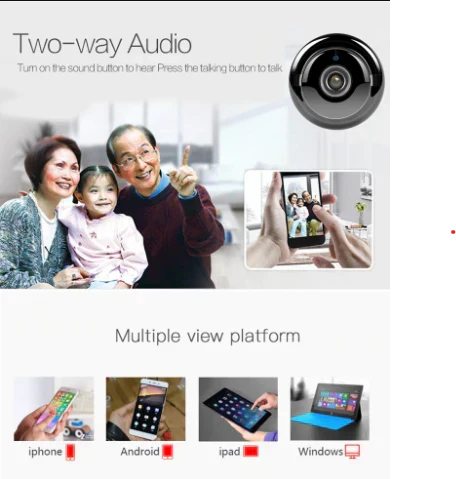 NovaGuard EchoCam 1080P WiFi Security Cam with Night Vision