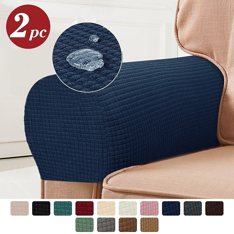 Stretchy Chair Armrest Covers, Set of 2, Red