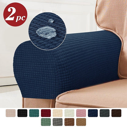Stretchy Chair Armrest Covers, Set of 2, Red
