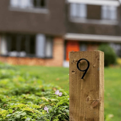 Modern Black Metal Address Sign - Cofik