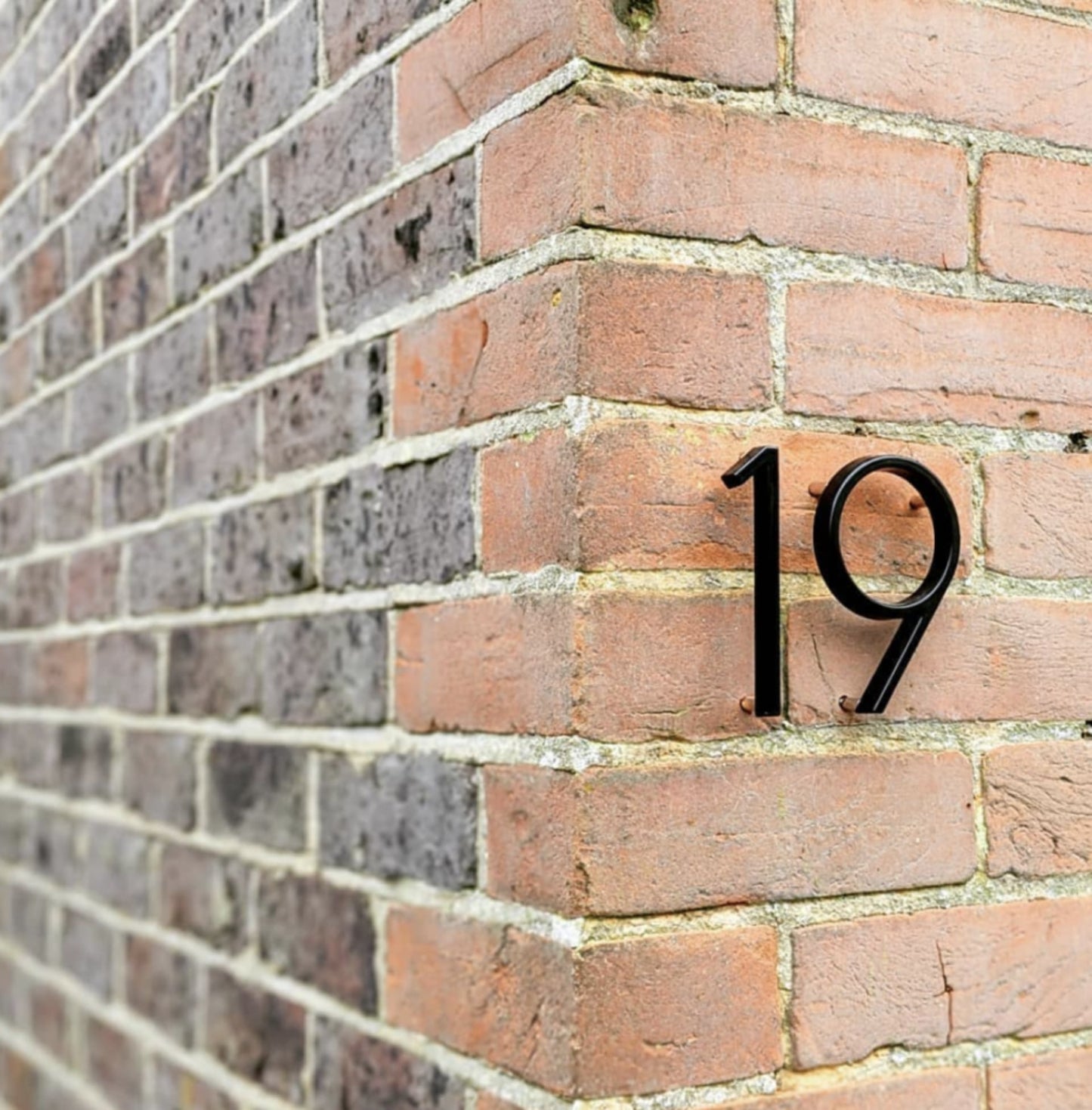 Modern Black Metal Address Sign