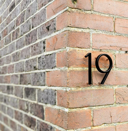 Sleek Stainless Steel Floating House Number Sign