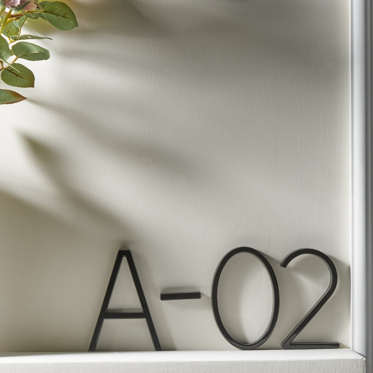 Modern Black Metal Address Sign