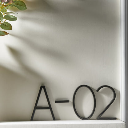 Modern Black Metal Address Sign