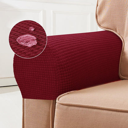 Stretchy Chair Armrest Covers, Set of 2, Red