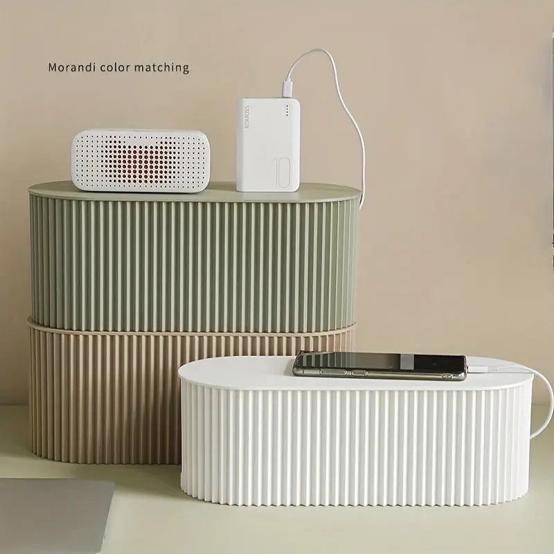 Compact Desk Cable Organizer Box