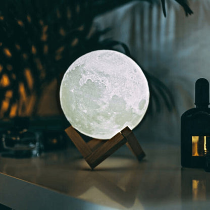Sleek Moon Table Lamp with Wireless Control