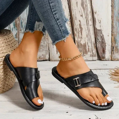 Comfortable Women's Arch Support Leather Sandals - Cofik