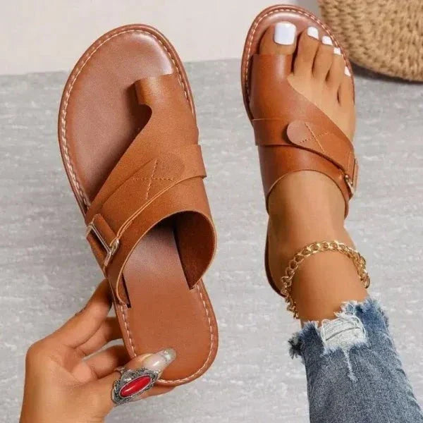 Comfortable Women's Arch Support Leather Sandals