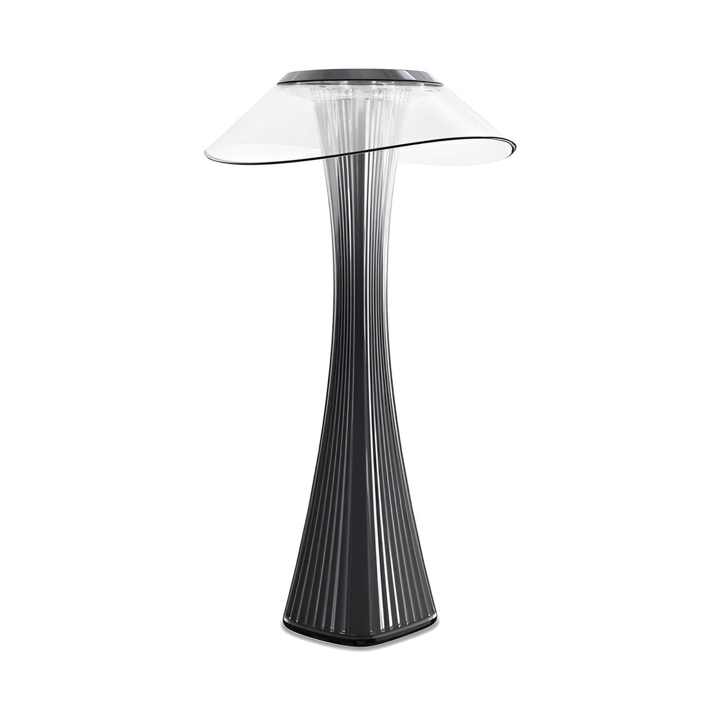 Elegant Glass Bedside Table Lamp with USB Rechargeable Base